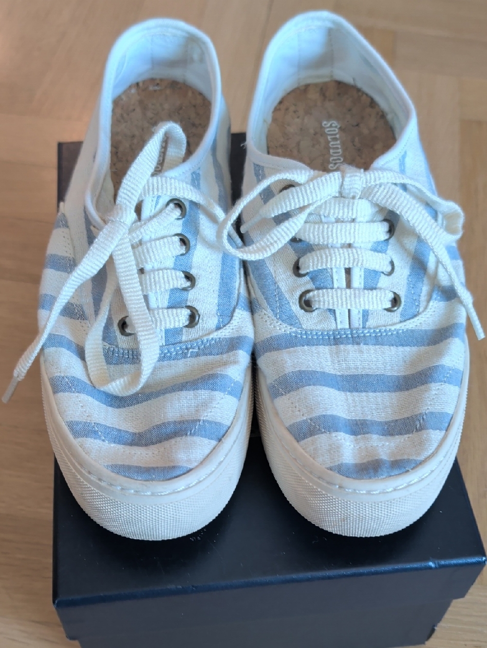Soludos Blue White Stripe Sneakers 8.5-9